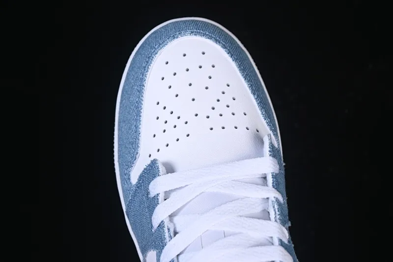 All categories Air Jordan Jordan series basketball shoes Air Jordan 1 Low Air Jordan 1 Low AJ1 Joe 1 white and blue denim pink diamond hook low-top casual sneakers HQ2001-400